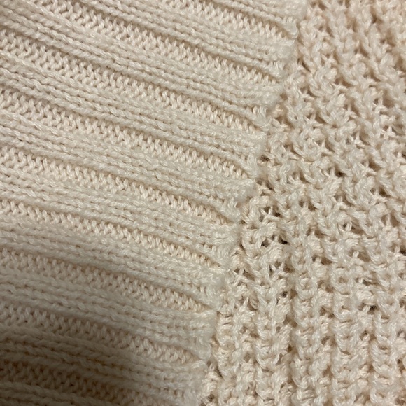 Gorgeous Cream Colored Express Cardigan Sweater XS S Shawl Collar Ribbed - Picture 5 of 11